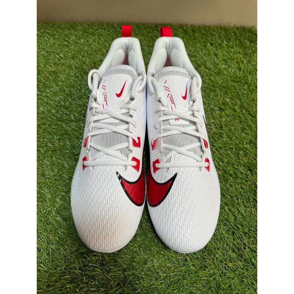 Men's 13 Nike Vapor Edge Speed 360 2 TB PE Football Cleats White Red FN7764-111